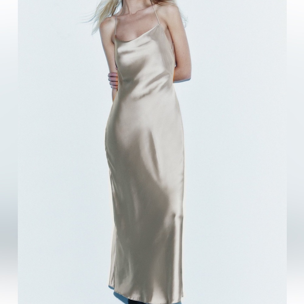 Satin effect slip dress